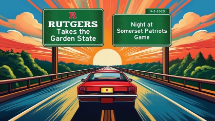 Rutgers Takes the Garden State- Patriots banner